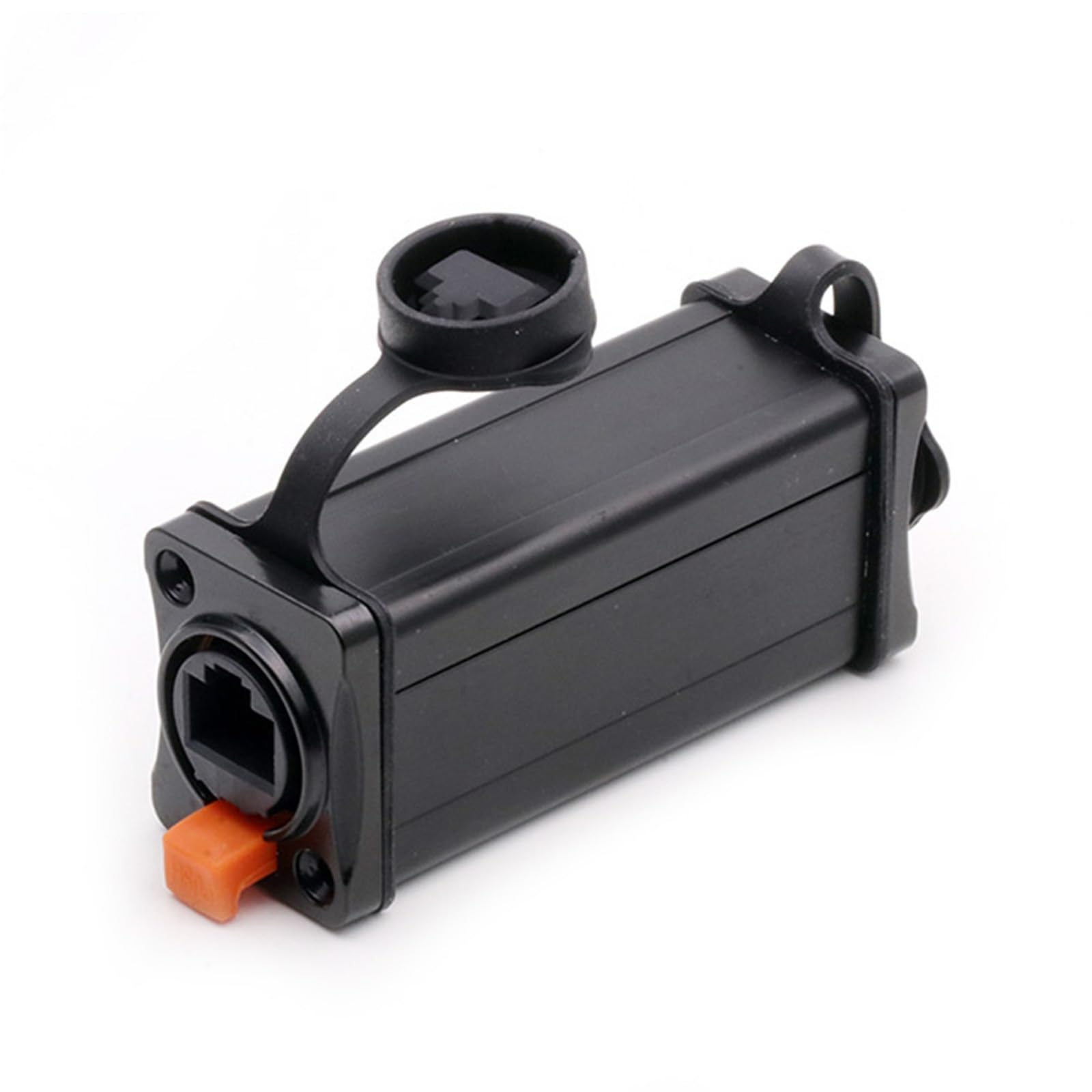10 szt. RJ45 żeńskie złącze Ethernet, obudowa elektroniczna RJ45, adapter do montażu panelowego, konwerter (10 x tworzywo sztuczne, 65 mm)