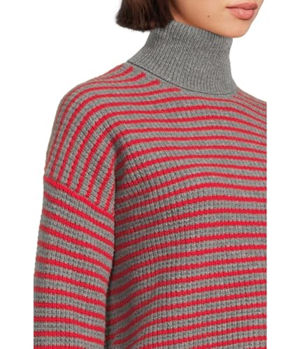 Madewell Women's Pine Wool Waffle Stripe Crew Neck4