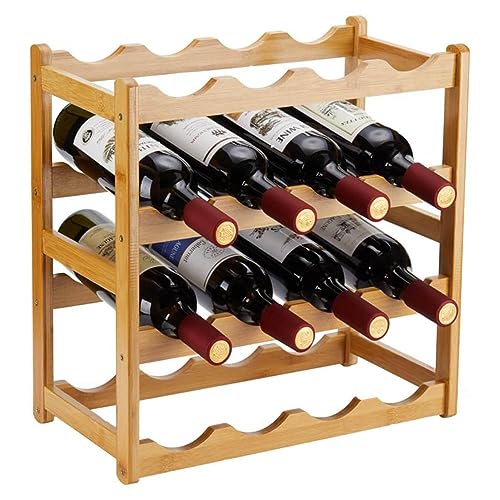 Soporte para vino MISTRARA 16 botellas natural miniatura 1