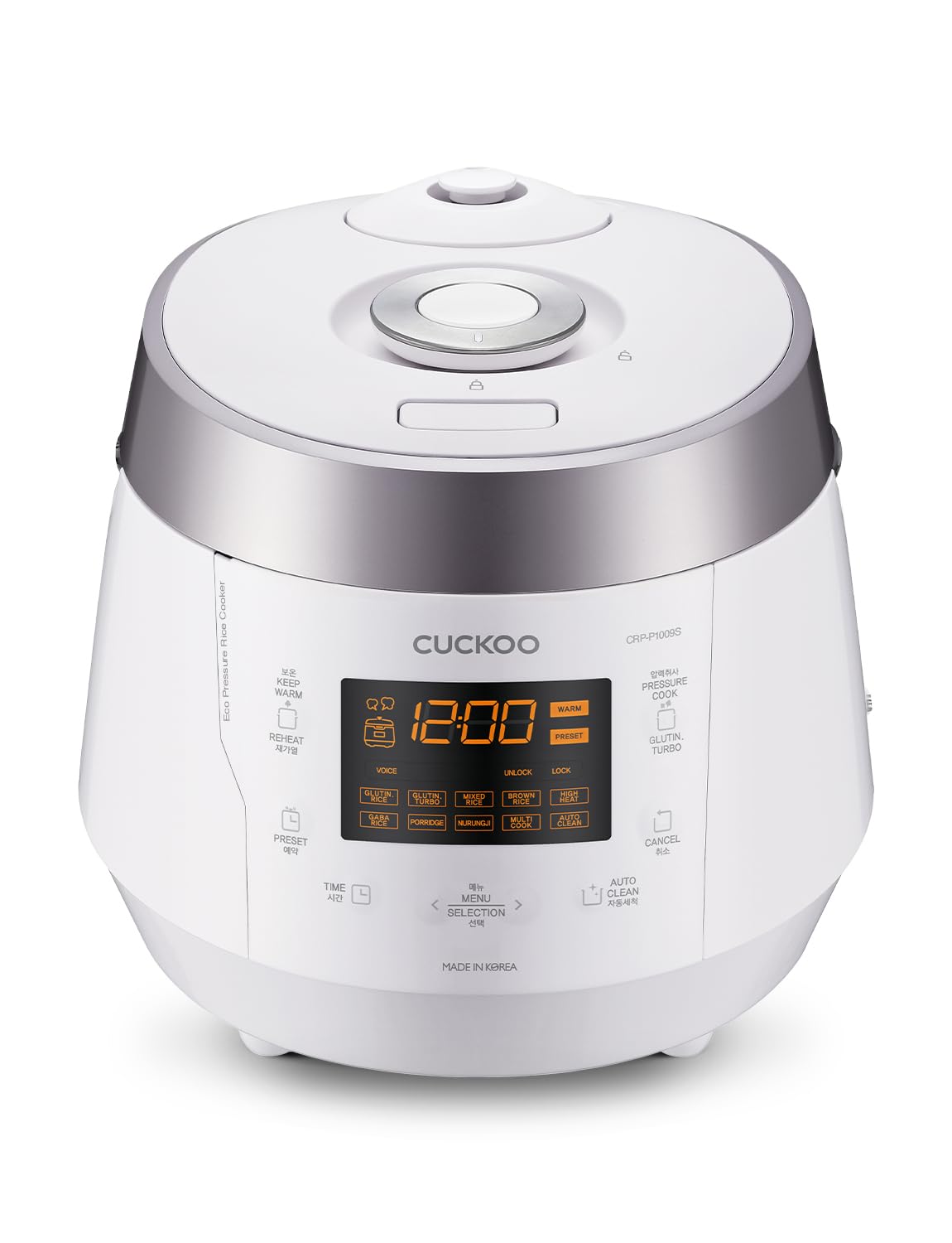 CUCKOO 10-Cup Uncooked / 20-Cup Cooked High Pressure Rice Cooker with Nonstick Inner Pot, Large Capacity Rice Maker Featuring 13 Menu Settings, Steam Plate, Fuzzy Logic...