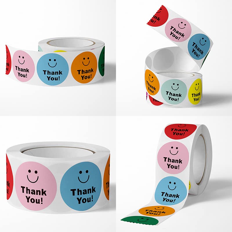 Amazon.co.jp: karonpeln 感謝シール 丸型 ありがとう