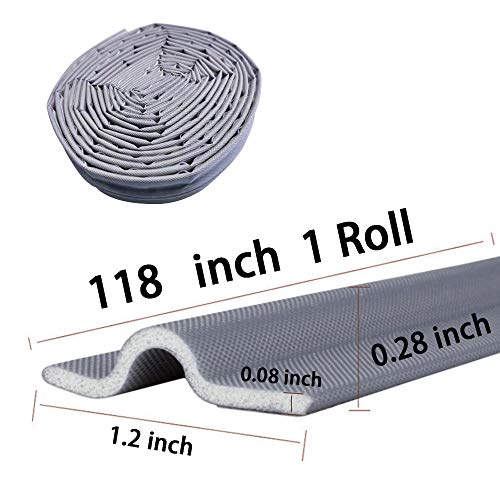 118 Inch Window Weather Stripping Door Seal Strip For Bottom And Side Of Door,Self Adhesive Pu Foam Weather Strip For Window And Door Insulation Soundproofing,Door Sweep For Interior Doors #TOP3