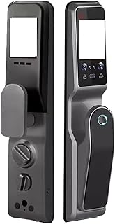 Door Lock TUYA WiFi Biometric Fingerprint Lock Smart Door Lock Password Electronic Lock Key IC Card Unlock APP Camera keyless Entry Door Lock (Color : Rose Gold-24 (60 68))