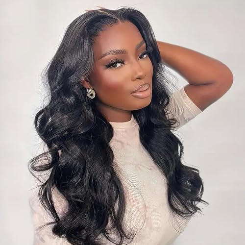 ulovmly 5x5 HD Lace Closure Wigs Human Hair Pre Plucked
