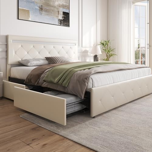 Luxury Faux Leather Bed Frame