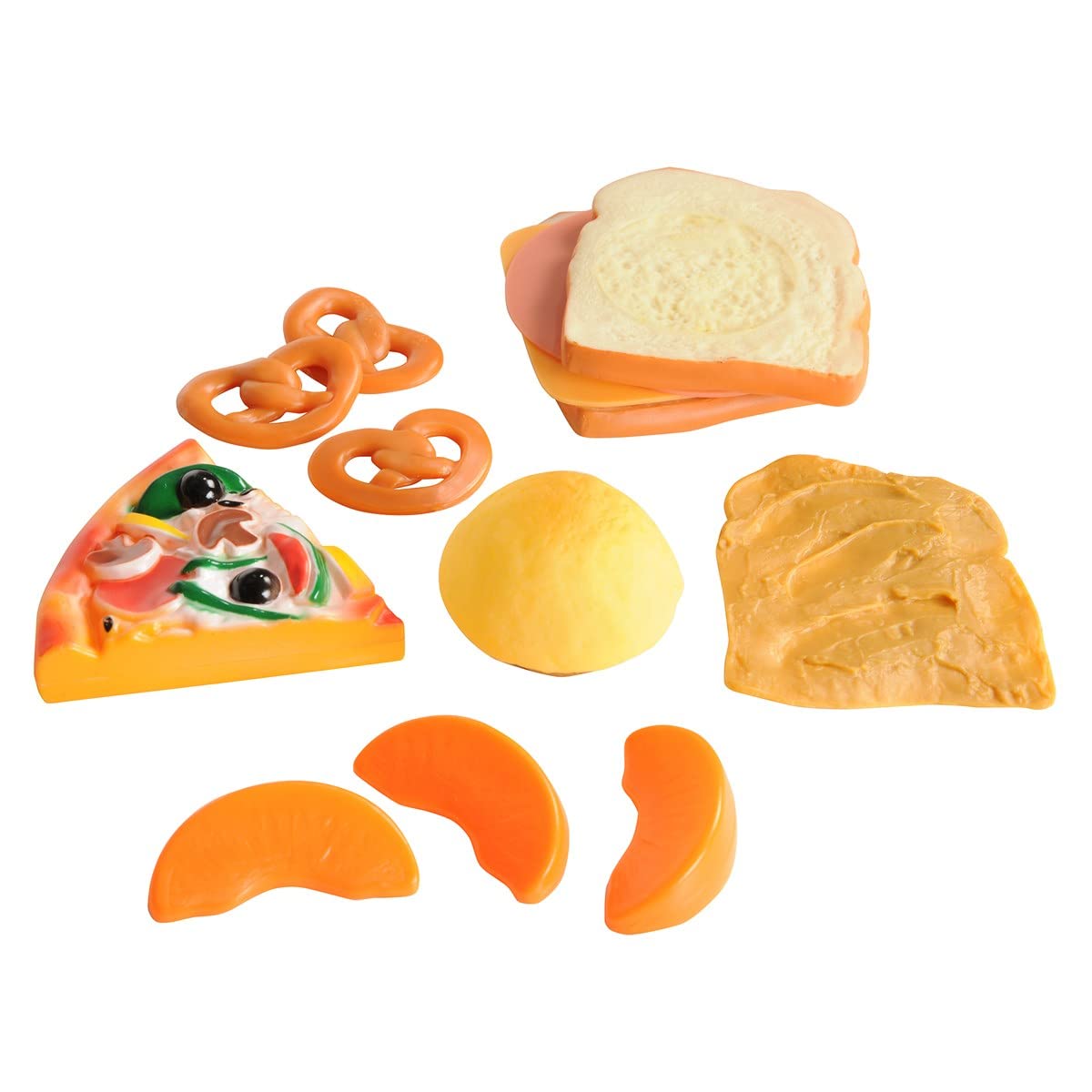 Kaplan Early Learning Life-Size Pretend Play Lunch Meal Set with 32 Pieces and Food Container