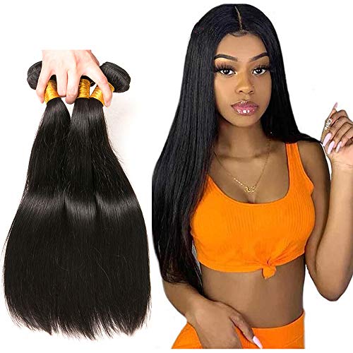 Straight Human Hair Bundles Virgin Brazilian Hair 3 Bundles 9a Straight Weave Hair Human Bundles Remy Hair Bundles Long Silky Cheap 3 Bundles 20 20 20 Inch Next Day Delivery
