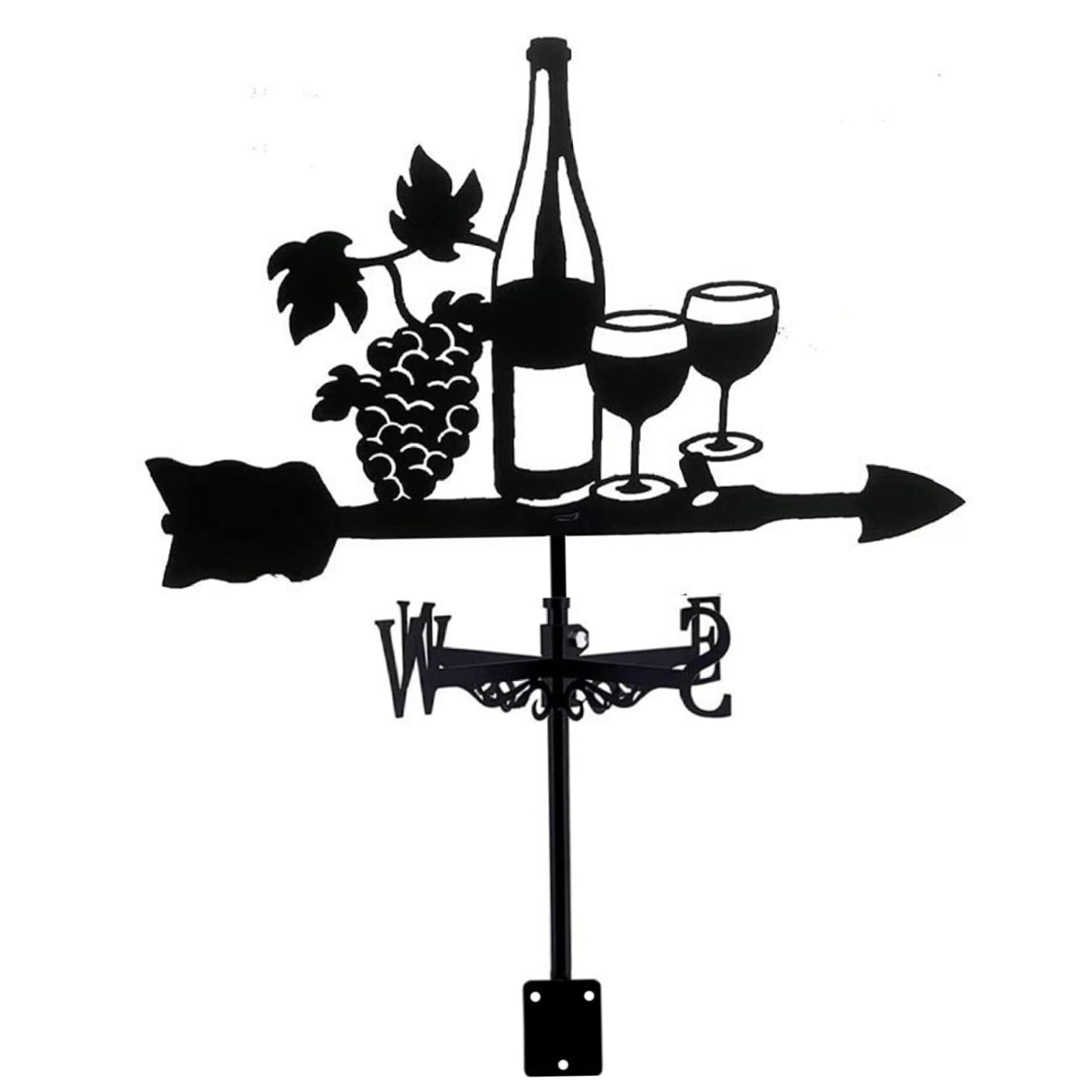 WIQUYBML Weather Vanes Grapes Wine Wind Metal Vane for Sheds with Screws Waterproof Direction Indicator Weathervanes Outdoor Garden Roof Decor