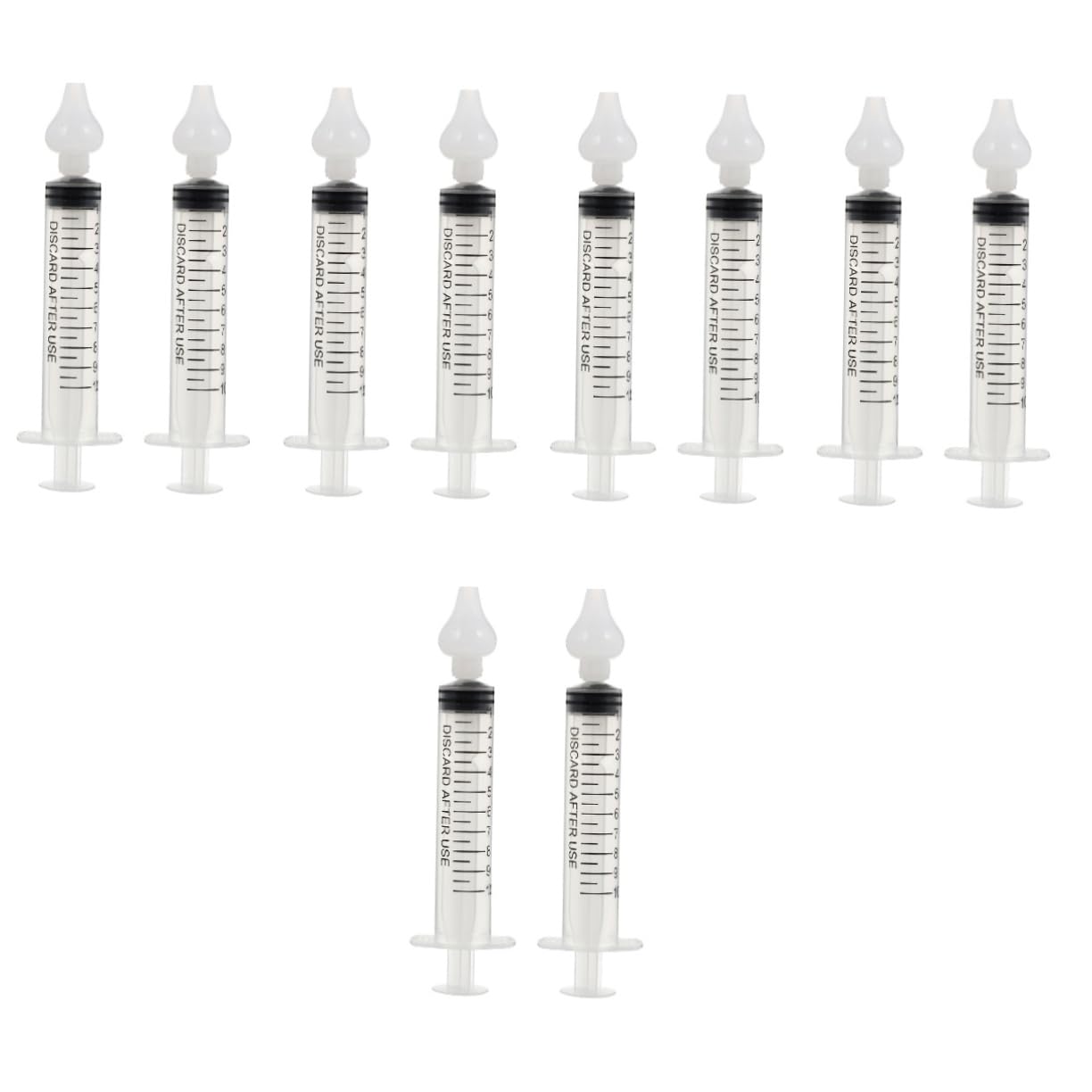 minkissy Lot De 10 Irrigateurs Nasaux Pour Bébé Outils De Nettoyage Nasal Pour Nez Bouché Abs Silicone Idéal Pour Les Voyages