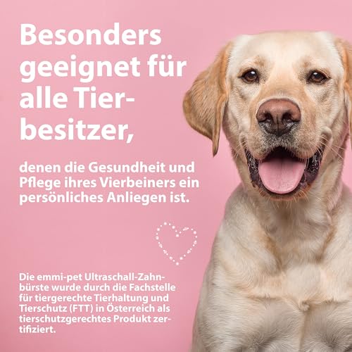 Emmi-pet Hunde-Zahncreme für Ultraschall-Zahnbürste – Hundezahnpasta für alle Hunderassen – Ohne Titandioxid, Fluorid & Parabene – Vegan, schonend & ohne Tierversuche – 1x 75 ml