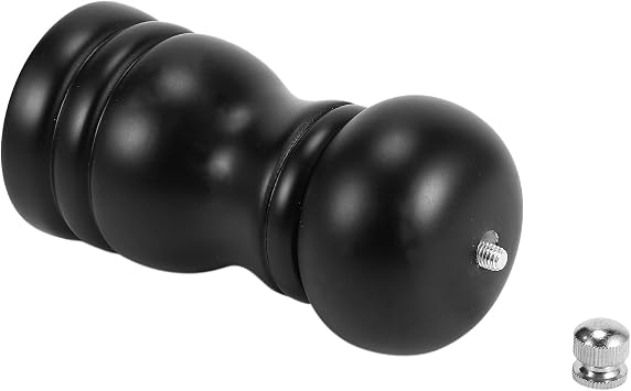 Wood Salt and Pepper Grinder Set Manual Pepper Salt Shaker, Solid Wood with Adjustable Coarseness Black