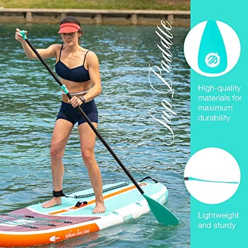 Image of niphean 4-Piece Kayak Paddle, Adjustable Paddle Board Paddles, Lightweight SUP Paddle, Detachable Stand Up Paddle Board Accessories Oars with Aluminum Alloy Shaft and Fiberglass Blade