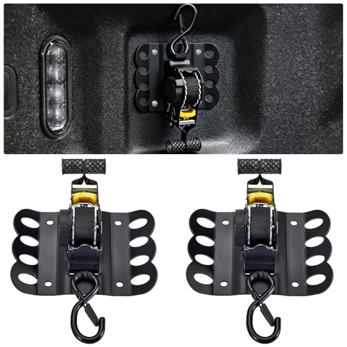 DETYI 2 Pcs Retractable Ratchet Straps Compatible with 2015-2025 Ford F-150 Auto Retract Securing Strap Retractable Tie Down Straps Replacement Compatible with 2015-2025 Ford F-150 Accessories