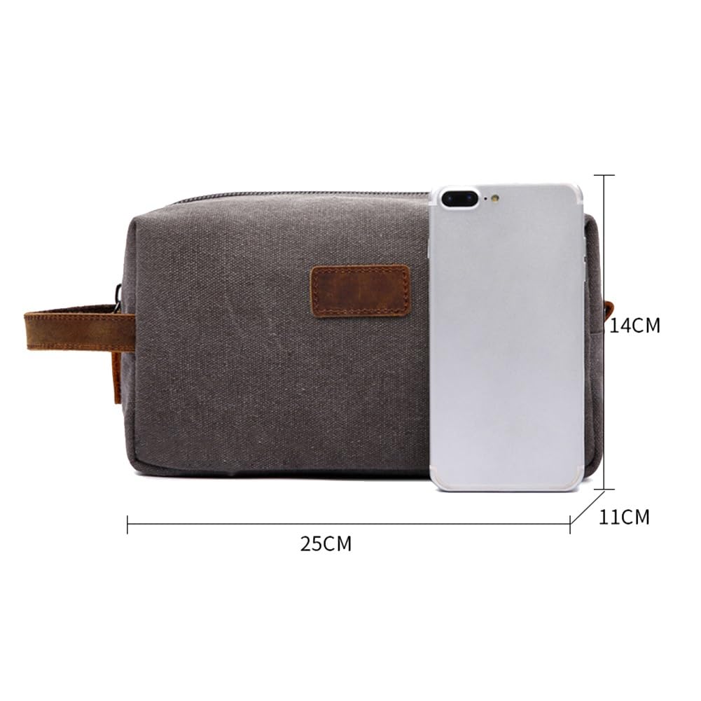 Borsa da Toilette retrò da Uomo, Kit da Viaggio per la rasatura, Borse per Cosmetici e Trucco, Organizer, Borsa da Toilette in Tela