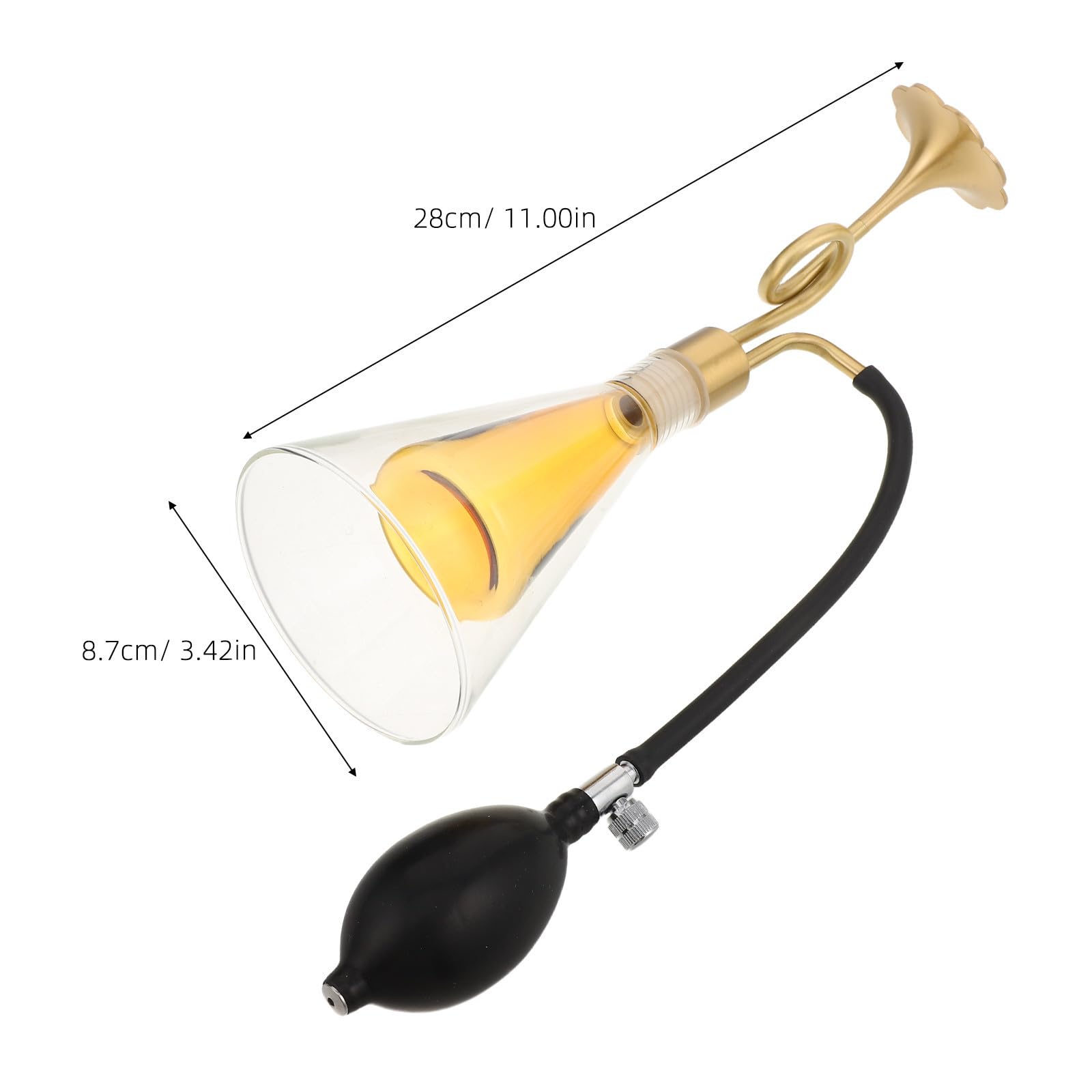 Hemobllo Messing Glas Duftprobe Flasche mit Pumpe, Konische Form, Frosted
