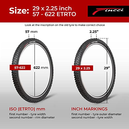 Fincci Maori 29×2.25 Mountain Bike Tire – Pair 29 Inch Bike