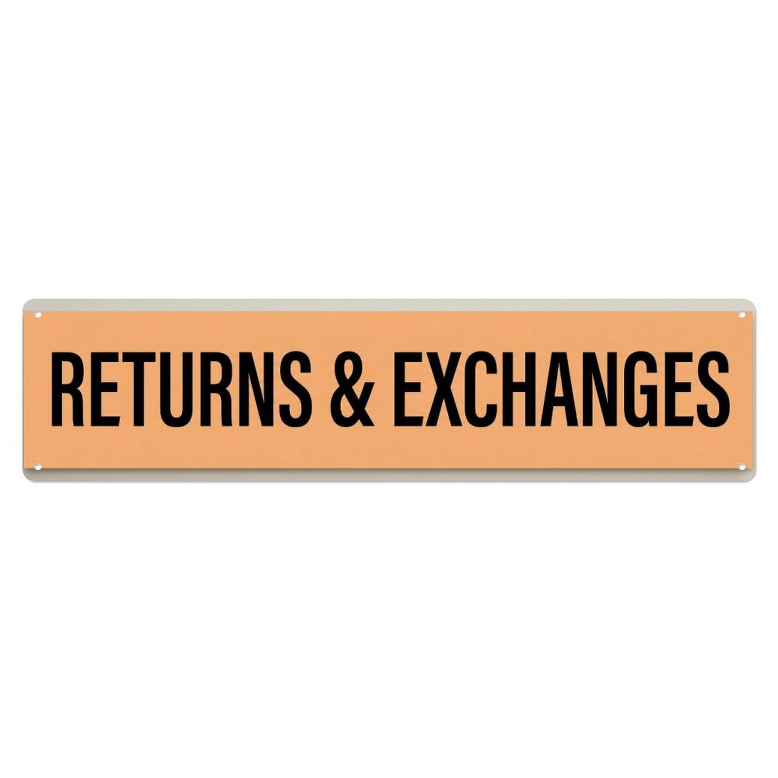 Returns Exchange Customer Service Metal Tin Sign