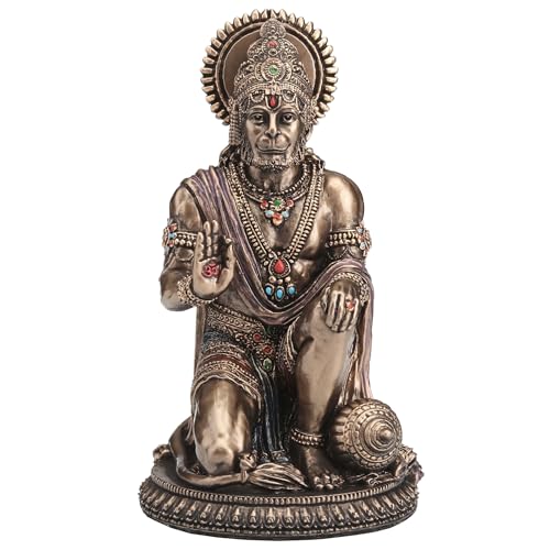 Estatua Hanuman de Resina y Bronce 3.75 pulg. miniatura 1