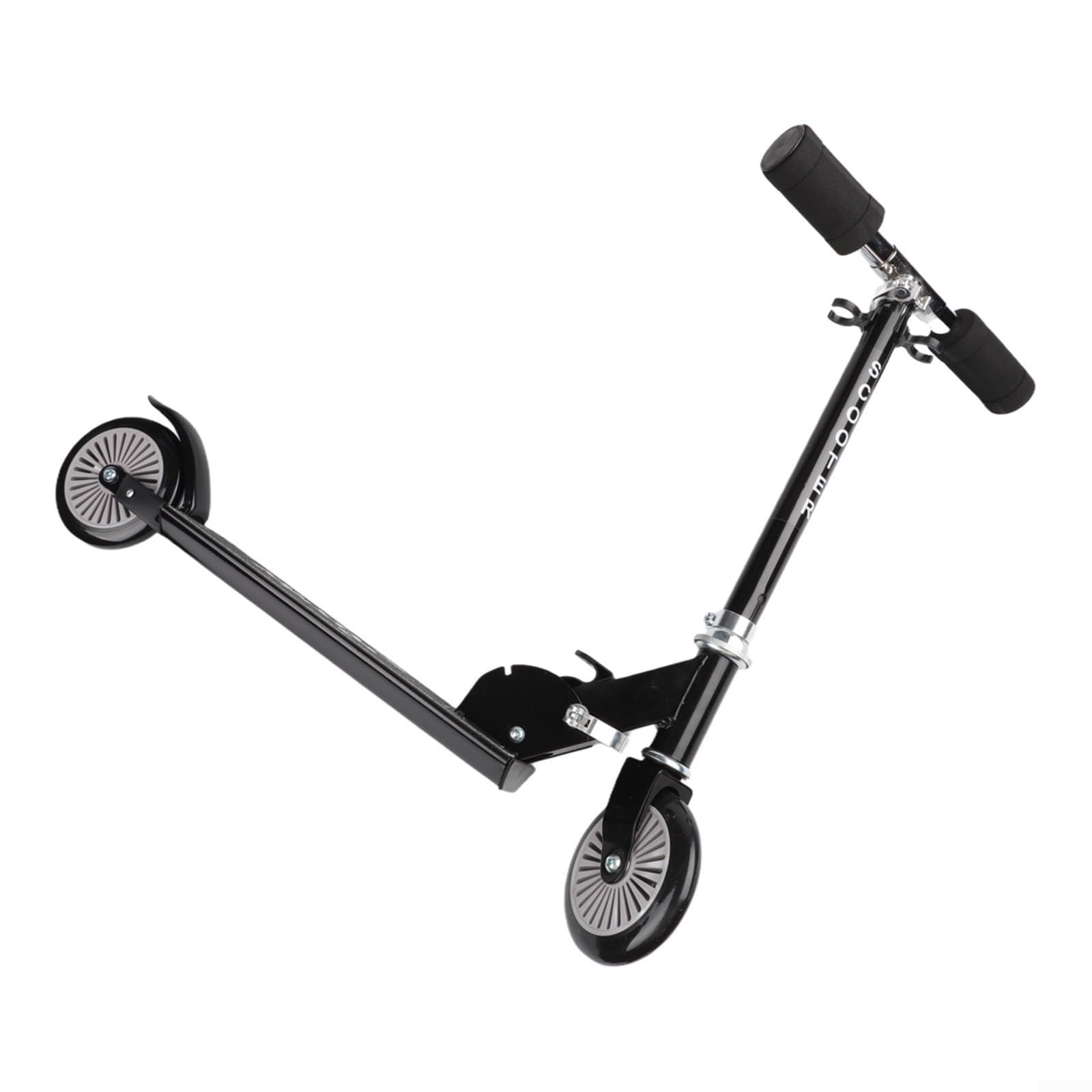 2-in-1 Schneescooter für Kinder und Erwachsene, Dual Use Snowboard und Land Skate mit abriebfestem Eisen PVC Rahmen, Winter Outdoor Sport Schlitten für Schnee und Eis, Schwarz