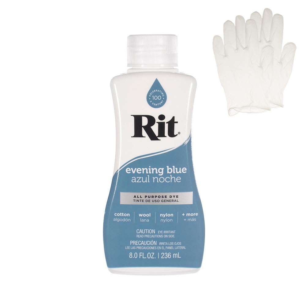Craft County Evening Blue Liquid Fabric Dye 8 oz | Eco-Friendly Dye for Homemakers - main product image