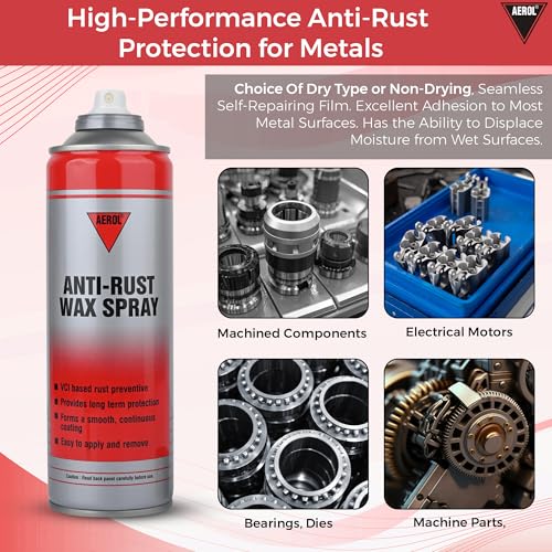 Image of Aerol Anti - Rust Wax Film for Moulds & Dies Grade 226 (300g /458ml) | Quick-Drying Green Corrosion Inhibitor for Metal Storage & Preservation