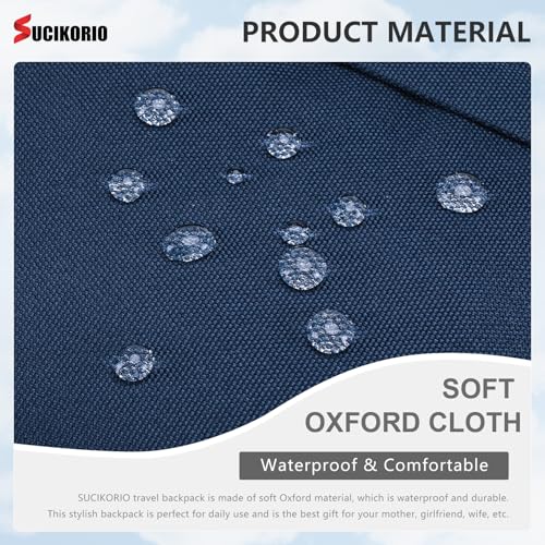 SUCIKORIO 40x30x10cm Lufthansa British Airways Reiserucksack Handgepäck Flugzeug, Wasserdicht Oxford Handgepäck Travel Rucksack mit 14 Zoll Laptopfach Daypack Schulrucksack für Damen, Herren, Reisen