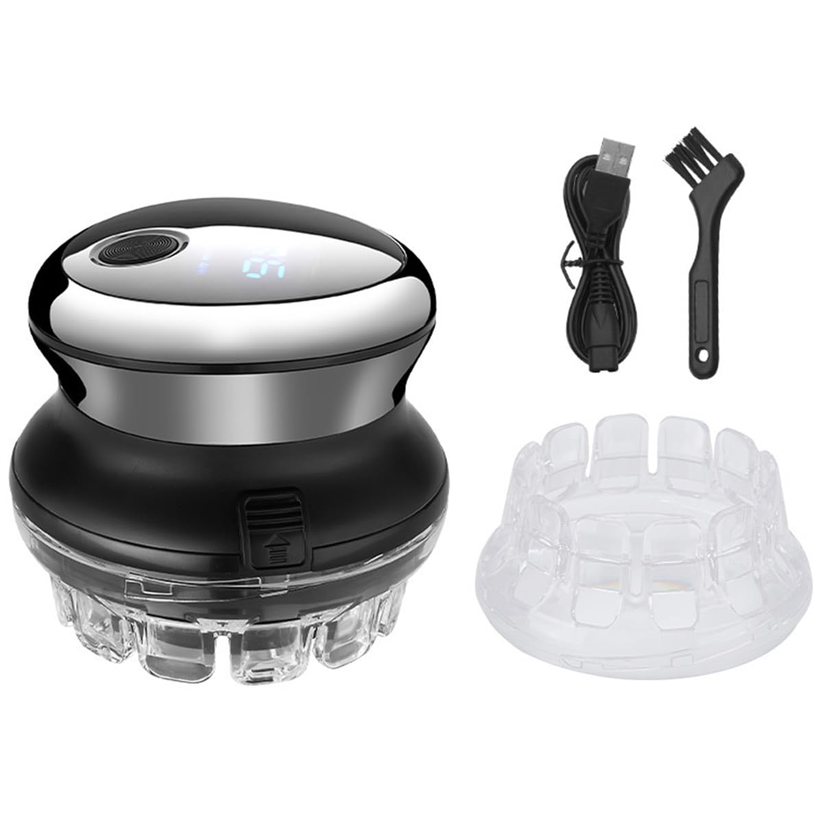 Head Shaver Rasoio Elettrico Rotante Rasoi a Testa Calva per Uomo Tagliacapelli Elettrico USB