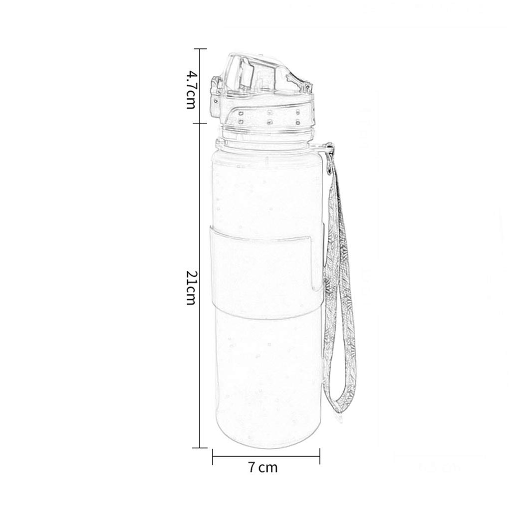 Faltbare Wasserflasche, Tourist Wasserflasche Auslaufsicher Outdoor Tragbar Kieselgel Ungiftig Und Geschmacklos, Grün