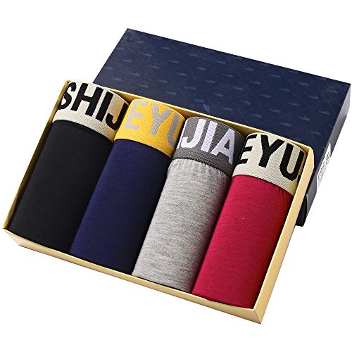 Men's 4 Pack Comfortable Fiber Modal Boxer Briefs3