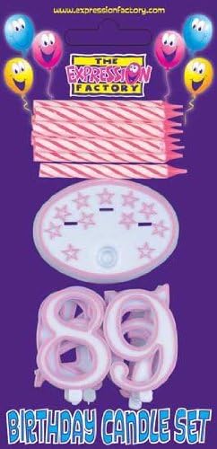 Pink Birthday Candle Set