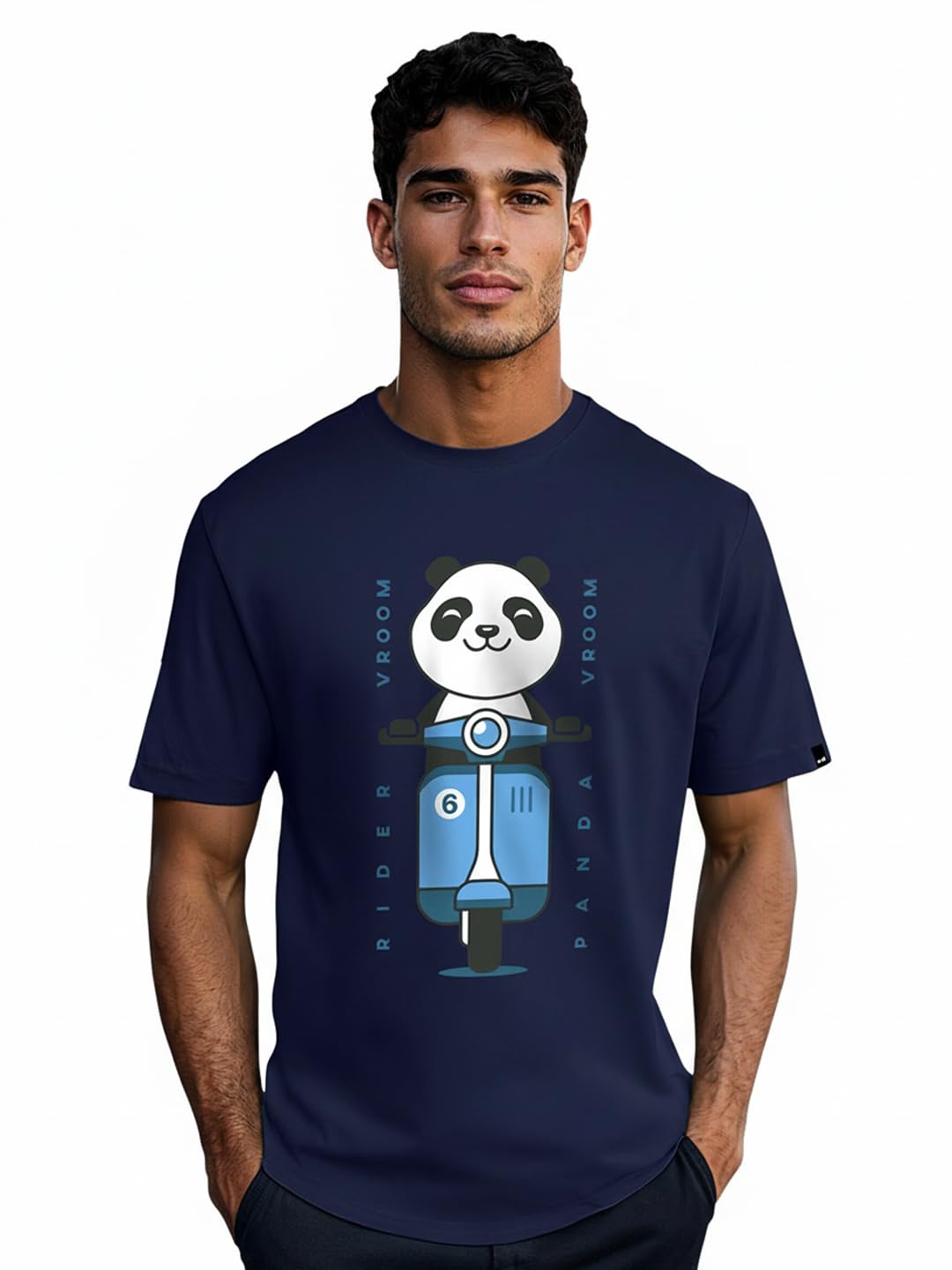 Men's Graphic Print Regular Fit Half Sleeve Round Neck Cotton T-Shirt