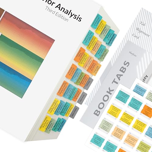 Onglets d'index Cooper 3ème édition pour livre d'analyse du comportement, 56 onglets laminés