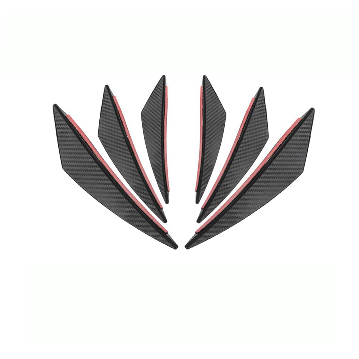 ONEMAJI 6 Pcs Car Front Bumper Canards Suitable for Mercedes Benz GLC Coupe X254 2023-2026, Car Bumper Canards Front Bumper Spoiler Splitter Fin Kit,Carbon fiber
