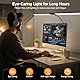 OUTON LED Schreibtischlampe 85,5 CM Doppelkopf – 1600LM Helligkeit, Touchsteuerung, Stufenlos Dimmbar, 5 Farbtemperaturen, Timer & Speicher, Augenschutz Klemmbar Lampe für Büro & Homeoffice, Schwarz