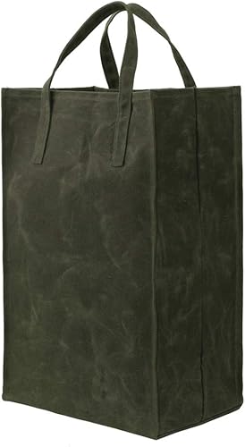 Kaaltisy Bolsa de lona encerada para comestibles, ecológica, reutilizable, plegable, orgánica y vegana, alta y suave al tacto