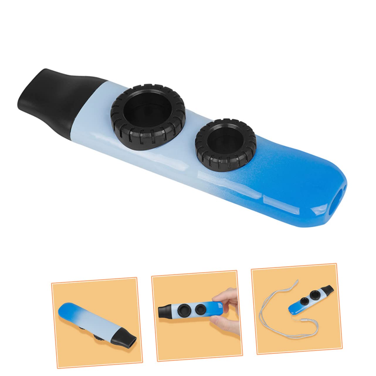 SUPVOX 3 Set Doppio Dimo ​​kazoo Giocattolo Per Ragazze Strumenti Kazoo Compagno Di Chitarra Domestici Portatile Adulti Addominali Bambino Strumento Musica
