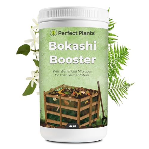 Bokashi Booster by Perfect Plants | Uses Microorganisms & Bacteria Fermentation for Indoor Bucket or Tumblers | Perfect for Beginners | Effective for All Compost Starters & Rotating Kits (32 oz)
