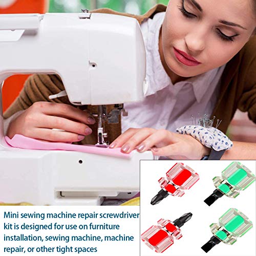 Buspoll Mini ultrashort flat head and Phillips screwdriver set, sewing machine tool concept