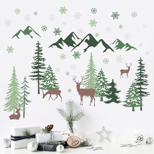 Vinilos Decorativos Mfault Paisaje Invernal 35x12 Pulg miniatura 6