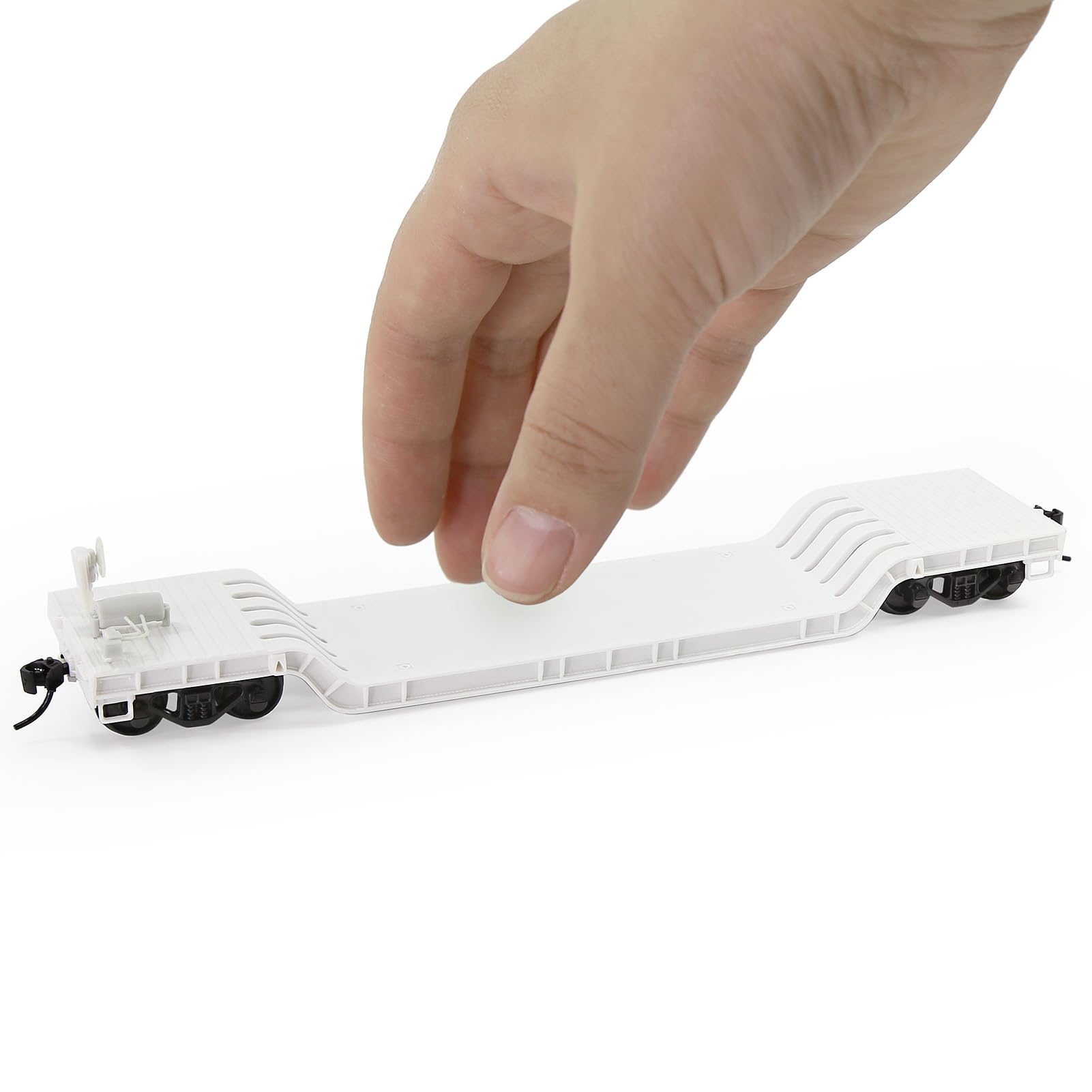 2 unità HO Scala 1:87 Centro Depresso Auto Piatto Non Verniciato Non Assemblato Per Modellismo Ferroviario C8770JJ