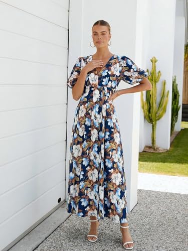 Image of Maxigerui Women's Summer Floral Maxi Dress Spring Wedding Guest Dress 2026