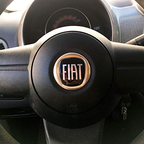 Kit 2 Adesivos Emblemas Preto Fiat Toro Volante E Dianteiro