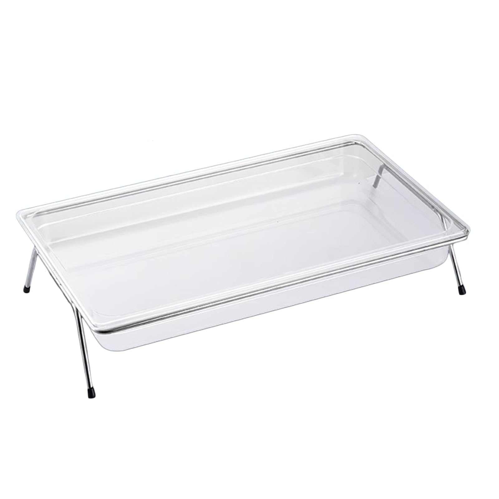 KLerDH Dessert Stand, for Parties Buffet Display Stand for IceDesserts & Fruits Condiment Dispenser 53x52x46cm(Transparent,A 53x33x10cm)