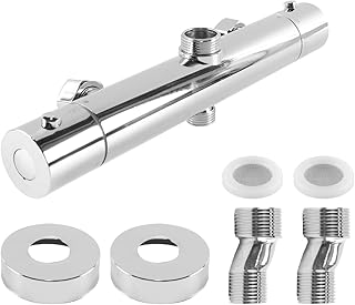 Comprar Alnicov Grifo de Ducha termostático con Salida Inferior Oculta, un botón, antiescaldaduras, Adecuado para baño, Cocina, Ducha, etc.