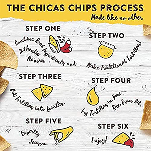 Chicas Tortilla Chips, Blue Corn Tortilla Chips, Lightly Seasoned With Sea Salt, Gluten Free, Vegan & Non-Gmo, For Dips, Spreads & More, 7.5-Ounce Bag (Pack Of 6) #TOP4
