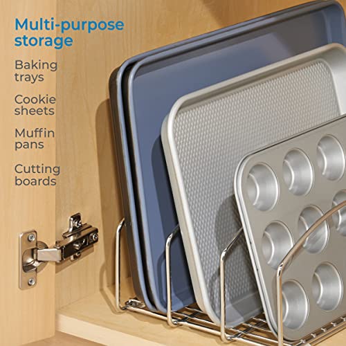 Rangement Classico Kitchen Cookware en acier chromé durable pour assiette - 6