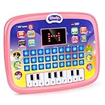 Molleyzi Toys for 1 2 3 Year Old Girls, Educational Toys for 2-3 Year Olds Kids Laptop Early Development & Activity Toy Kids Tablet, Electric Learning Toy for Toddlers Age 2+ Birthday Gifts Presents