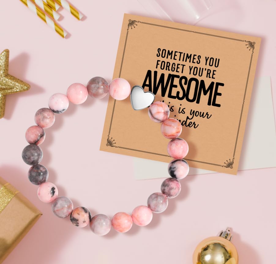 Sometimes You Forget You're Awesome Healing Relaxation Inspirational Bracelets Gifts for Women Daughter,Sister, Best Friends on Birthday,Christmas,Mother's Day,Valentine's Day,1Greeting Card-203