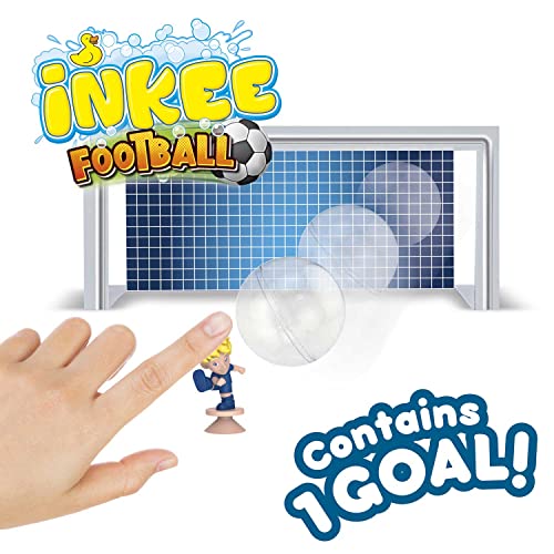 INKEE SURPRISE FOOTBALL | Badekugel mit Überraschung, Kinder badebombe mit Saugnapf Fussball Spielerfigur, Pop Corn Duft, dermatologisch getestet, 1 Stück (1er Pack)