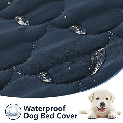 Dog Blankets For Couch Protection Waterproof Dog Bed Covers Pet Blanket Furniture Protector (Navy+Blue, 82"X108") #TOP3